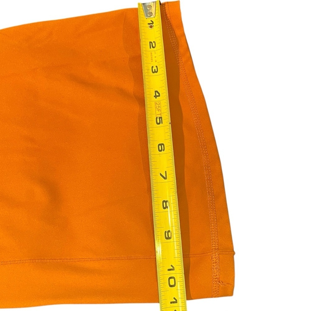 Women's Orange Bell Bottom Nylon Pants Size Large twist waistband 70’s Vibe - Picture 5 of 6